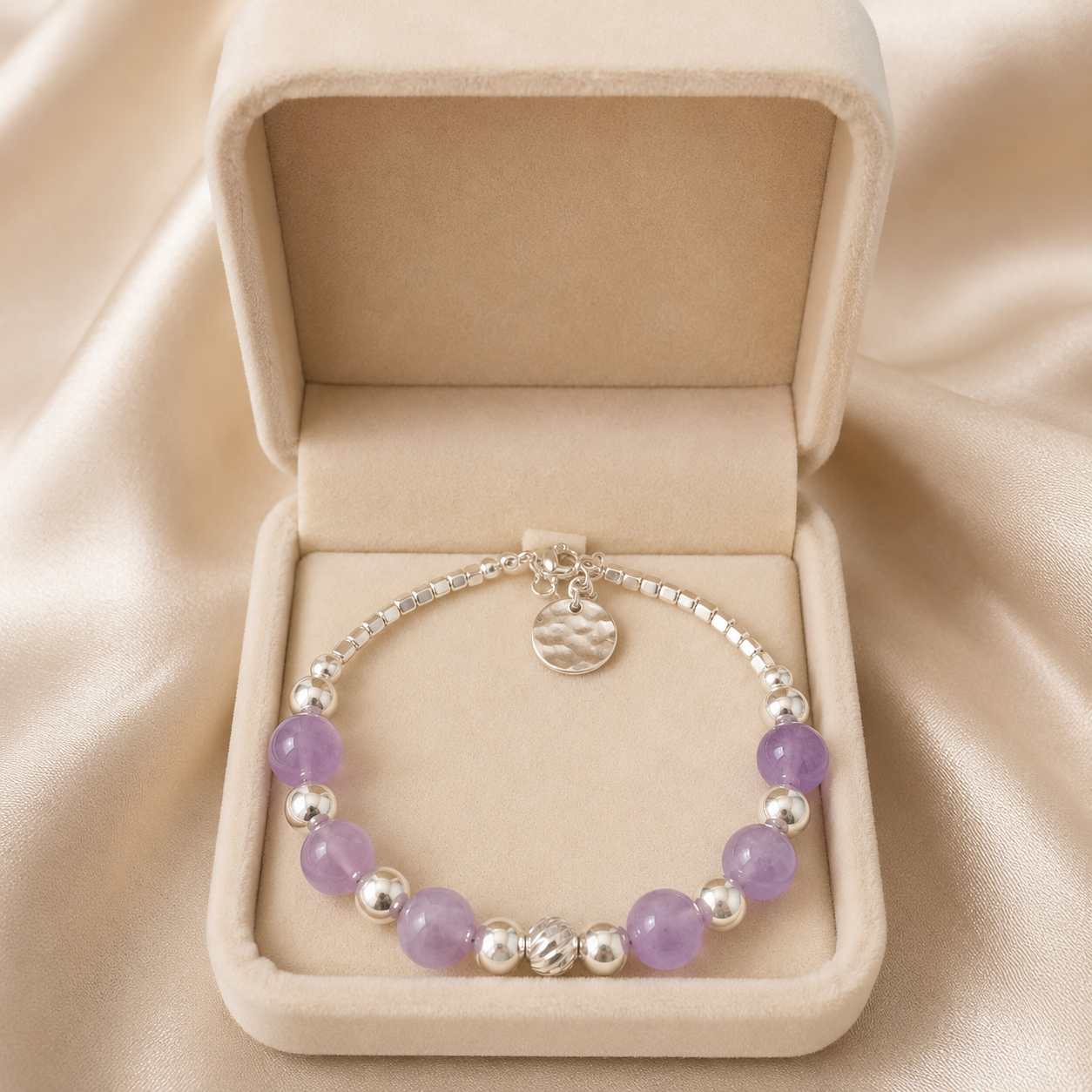 Lavender Amethyst Bracelet | 925 Sterling Silver