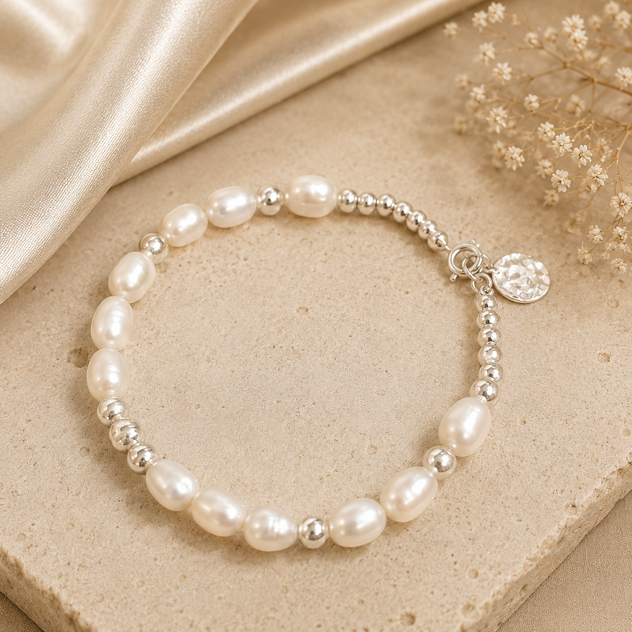 Freshwater Pearl Bracelet | 925 Sterling Silver